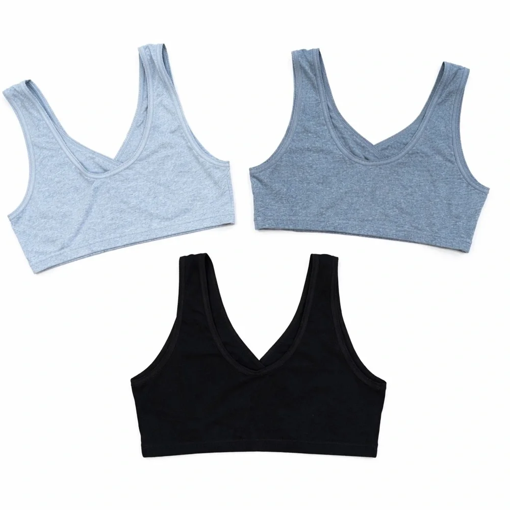 Nursing Maternity Bras Bralettes Wireless Breastfeeding Cotton size XL 3 pack